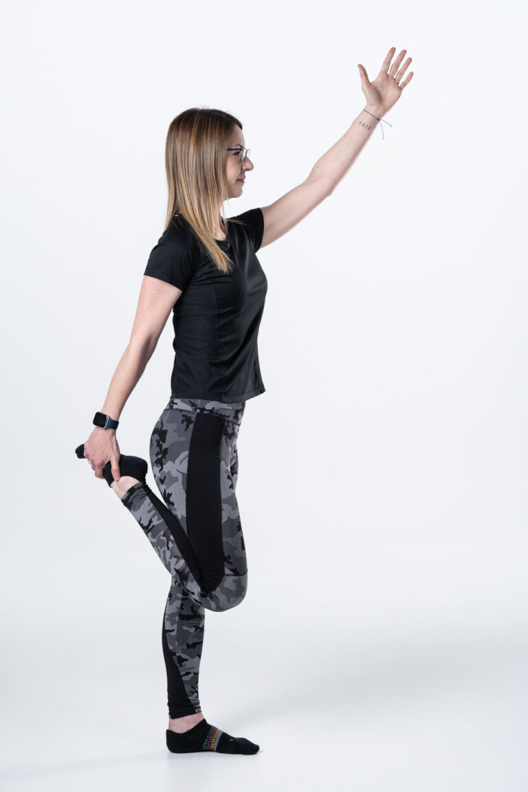 Yoga Teacher full length action shot