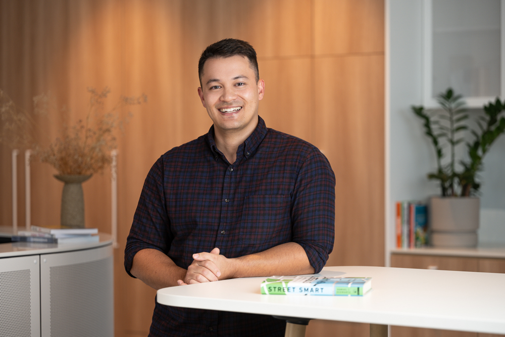 corporate headshot on location